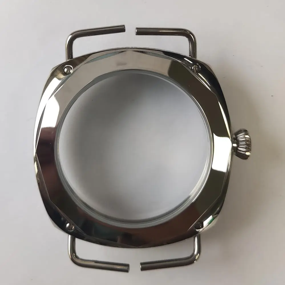 

45mm High Quality 316L Stainless Steel Carved Hand-Winding Polished Waterproof Watch Case Parts For ETA 6497/6498 Movement
