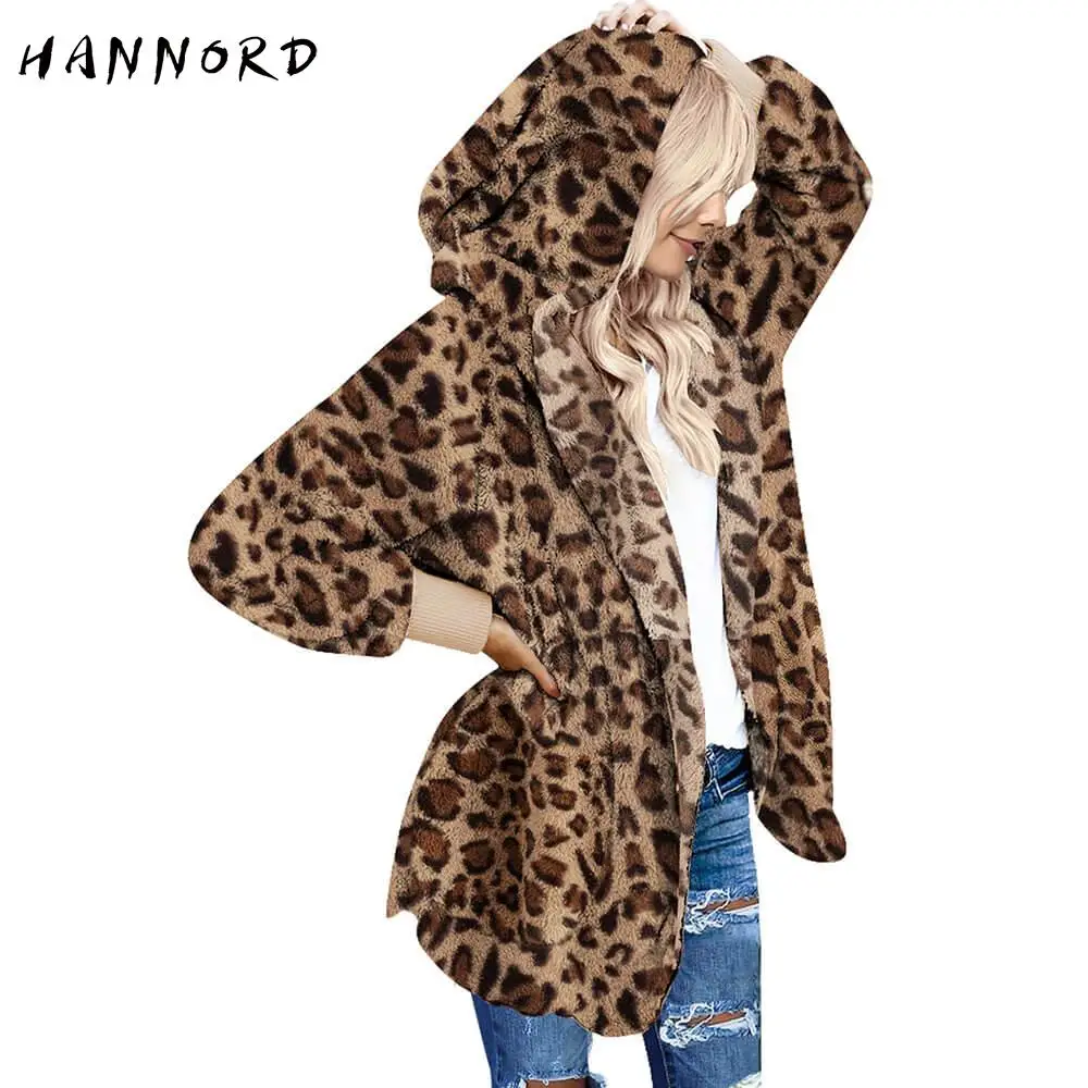 

Women's Oversized Open Front Hooded Draped Pockets Cardigan Coat Women Full Sleeve Soft Fleece Hooded Open Front