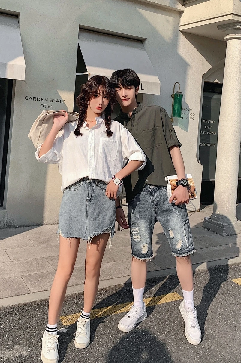 Летняя Новинка 2020 Популярная Корейская однотонная свободная футболка с коротким