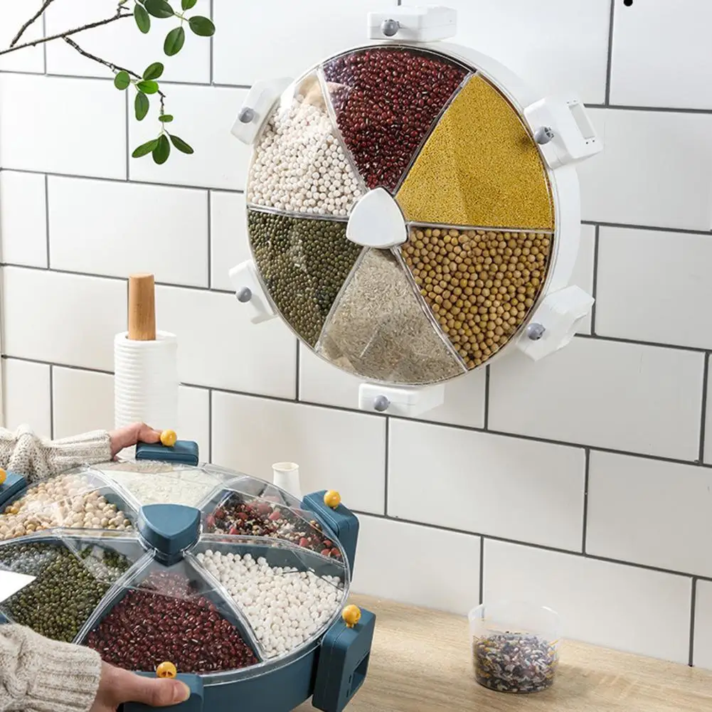 

Practical Special Multifunction Wall Mounted Dry Food Cereal Dispenser for Home Rice Storage Box Rice Bucket