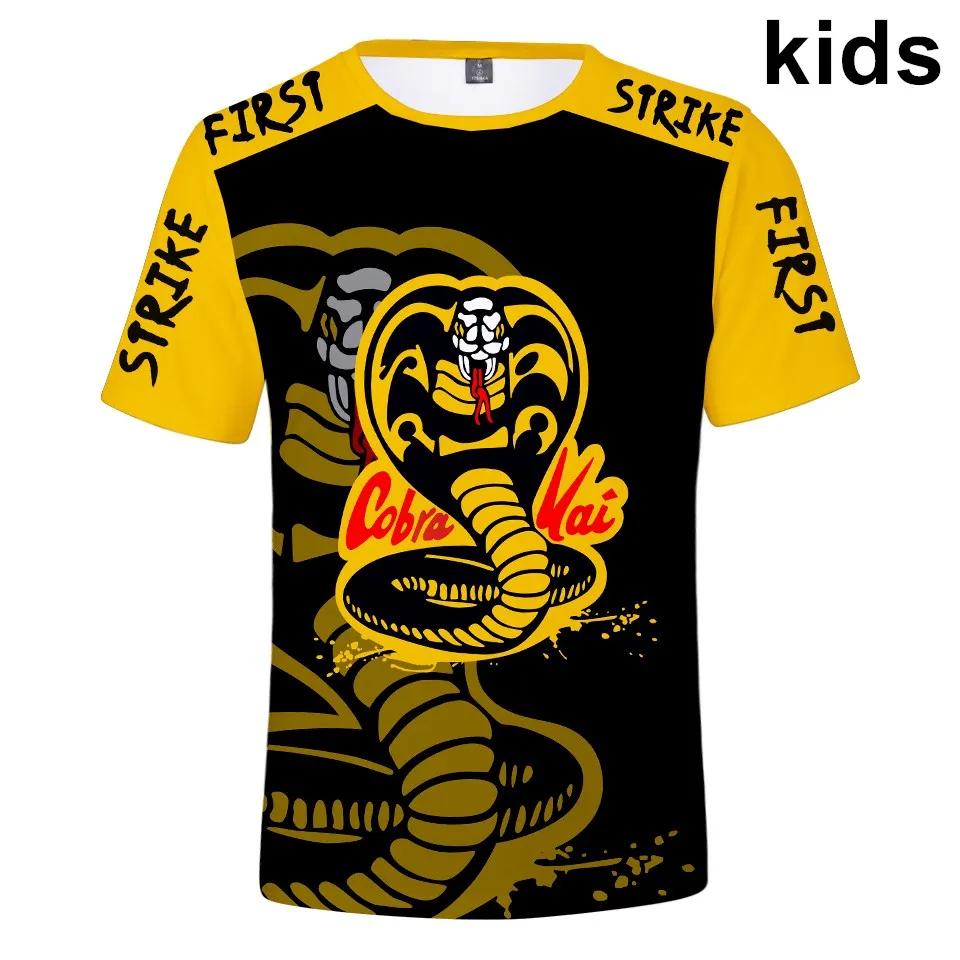

3 to 14 years kids t shirt Cobra Kai The Karate children Clothing 3d t-shirt boy/girls fashion tshirt cartoon cosplay tops
