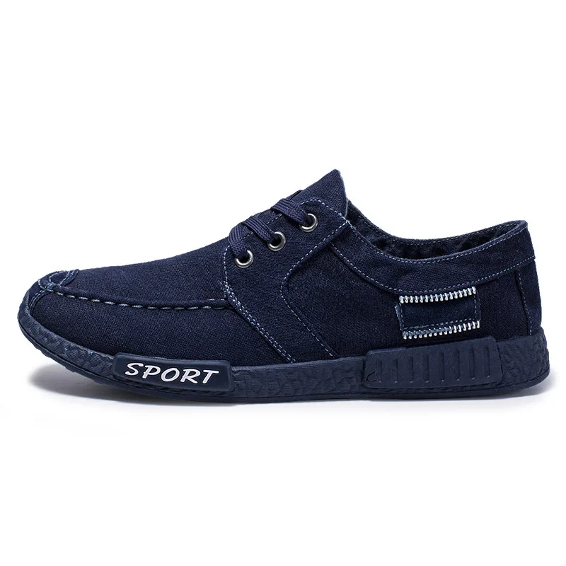 

Canvas Men Shoes Denim Lace-Up Men Casual Shoes New Plimsolls Breathable Male Footwear Spring Autumn Sneakers
