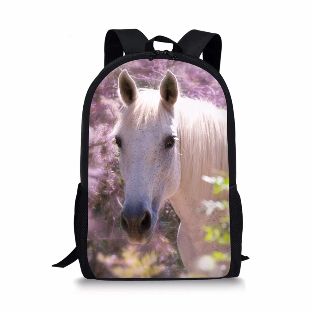Fashion Children's Backpack Fantasy Horse Prints Pattern Toddler School Book Bags Cute Animal Women's Travel Backpack
