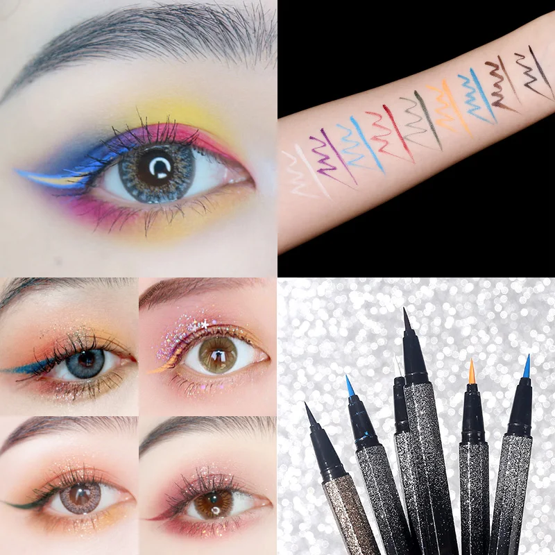 

Bright Galaxy Eyeliner Pen Quick-dry Colorful Liquid Eyeliner Matte Lasting Smooth Easy to wear Waterproof Beauty Eye Makeup