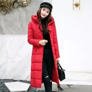 Heydress, зимняя однотонная женская длинная теплая парка, пальто для девушек, модные тонкие толстовки, женская верхняя одежда с хлопковой подкладкой, пальто - Цвет: red