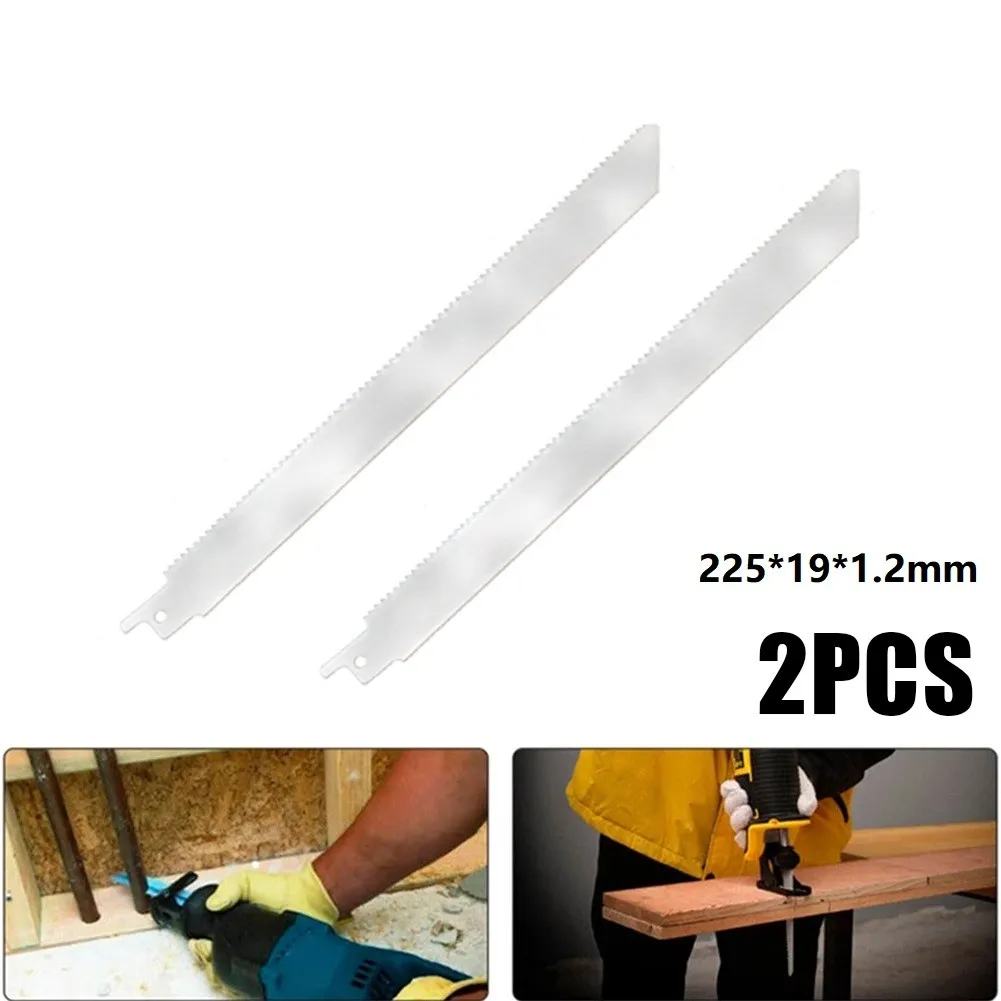

2pcs B 225*19mm Stainless Steel Reciprocating Saw Blade For Cutting Bone Meat Wood Pipe Power Tool Saw Blade Reciprocating Saw