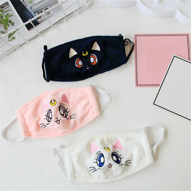 

New Sailor Moon Tsukino Usagi Cute Luna Cosplay Masks Women Girls Party Street School Cotton Dust-proof Breathable Mask