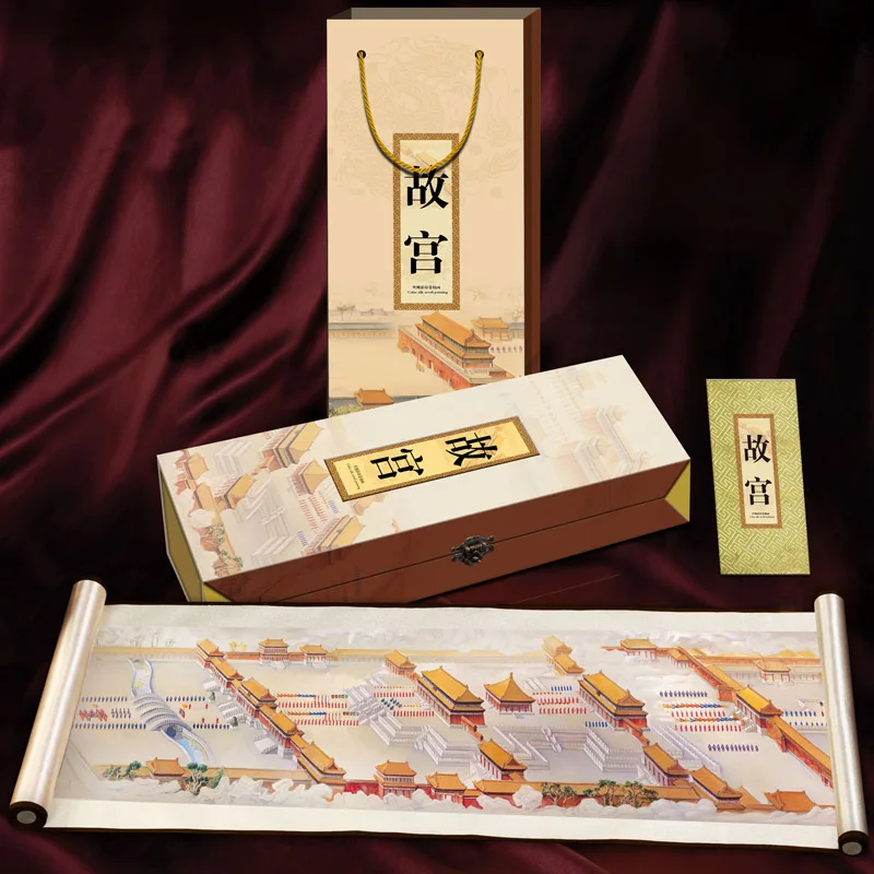 Tangfoo шелковая прокрутка картина императорский дворец китайская парча Настенная