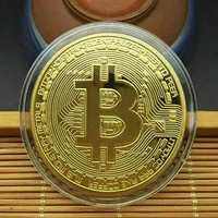 3mm gold plated bitcoin coin collectible creative souvenir art collection physical commemorative casascius great gift bit coin