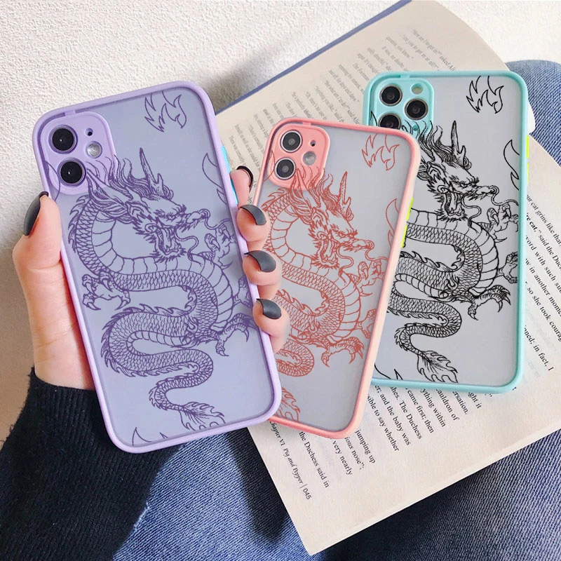 dragon phone case for xiaomi redmi note 9 9s 8 7 7a 10 s k20 k30s k40 pro max 10x mi 10t 11 lite poco f3 x3 nfc matte bag fundas free global shipping