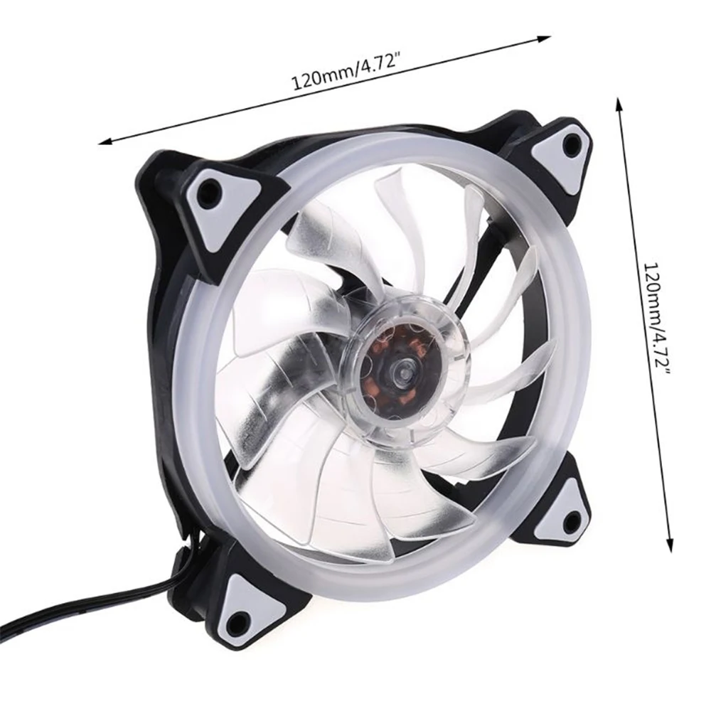 IXUR RGB красочный веер 12 см 3-контактный гидравлический подшипник для компьютера
