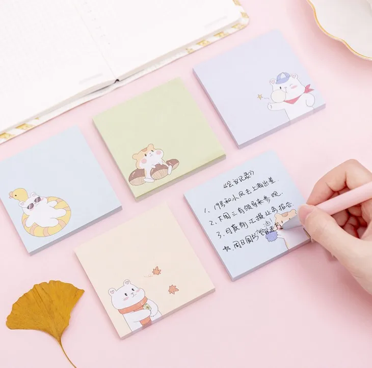 1 шт. кавайный хомяк медведь бумажная фотобумага корейские кавайные канцелярские