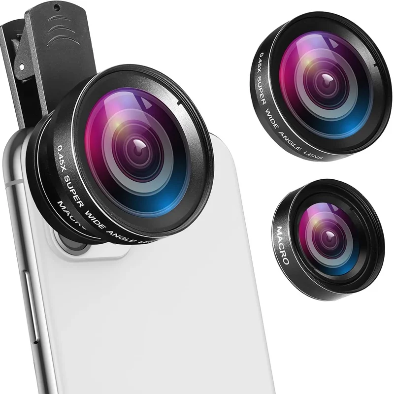 Tongdaytech 2IN1 HD Mobile Phone Camera Wide Angle Lens Telescope Macro Lens for Iphone 11 Pro Samsung Xiaomi Lente Para Celular