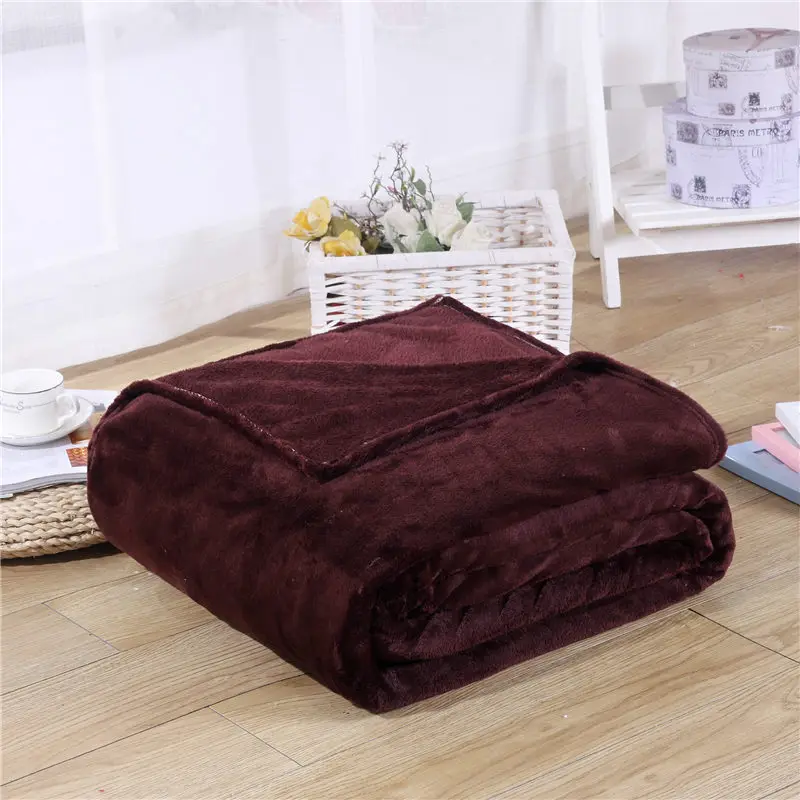 Фланелевое Коралловое Флисовое одеяло полиэстер черный цвет 5 размеров норковая