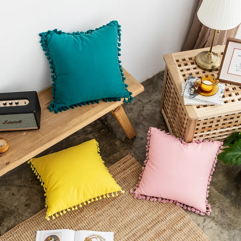 Наволочка для подушки однотонная наволочка хлопок розовый зеленый серый желтый