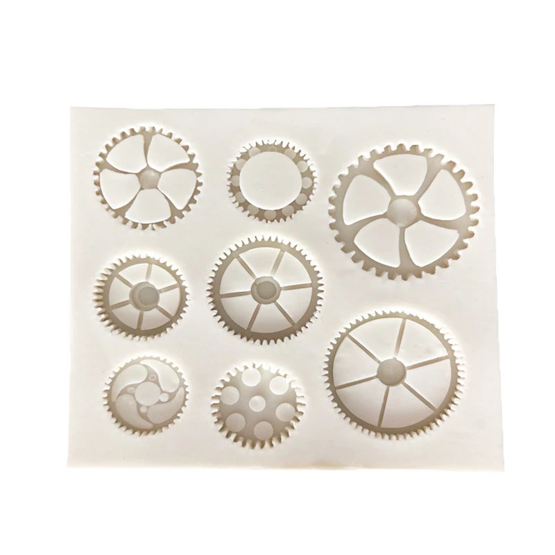 1pcs Silicone Mold Baby Series Clock Gear DIY Cake Baking Mold Fondant Cookie Chocolate Soap Mold Kitchen Cookie Tools*