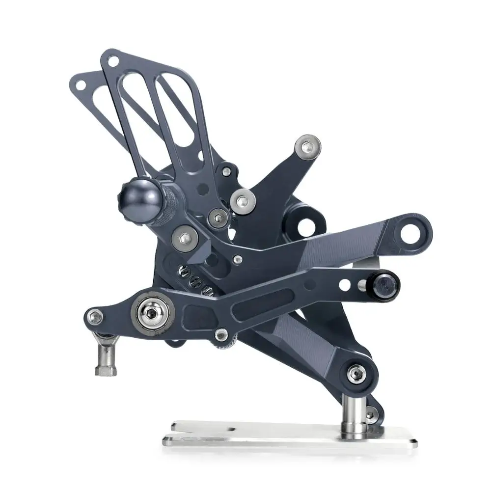 Для Kawasaki Rearset Ninja 400 250 с ЧПУ Регулируемые задние комплекты сдвиг Подножки подножки педали Ninja400 Ninja250 - Цвет: Серый