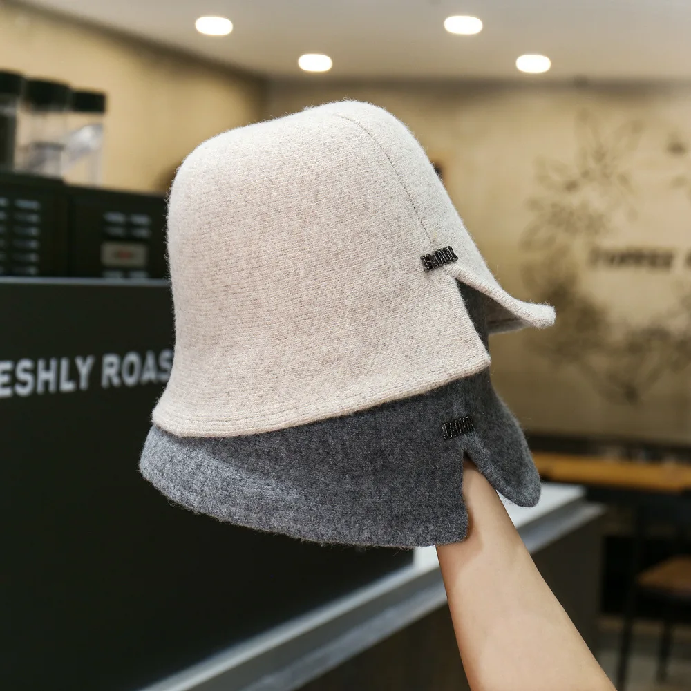 Сезон осень зима Шерстяная Рыбацкая шляпа Универсальная головка вокруг показать