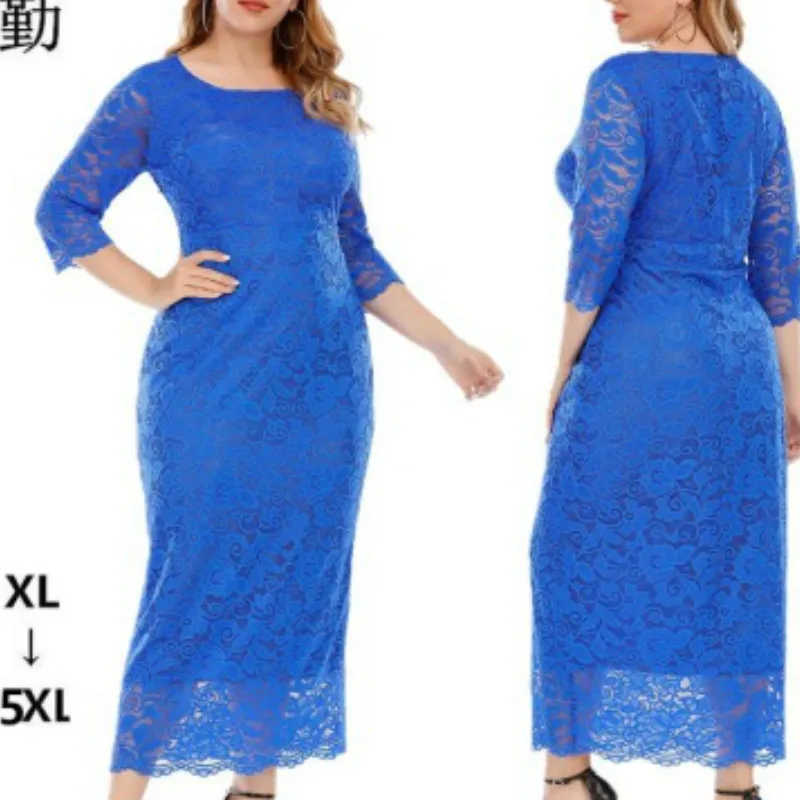 Женское летнее и осеннее платье большого размера 5XL XL элегантное розовое