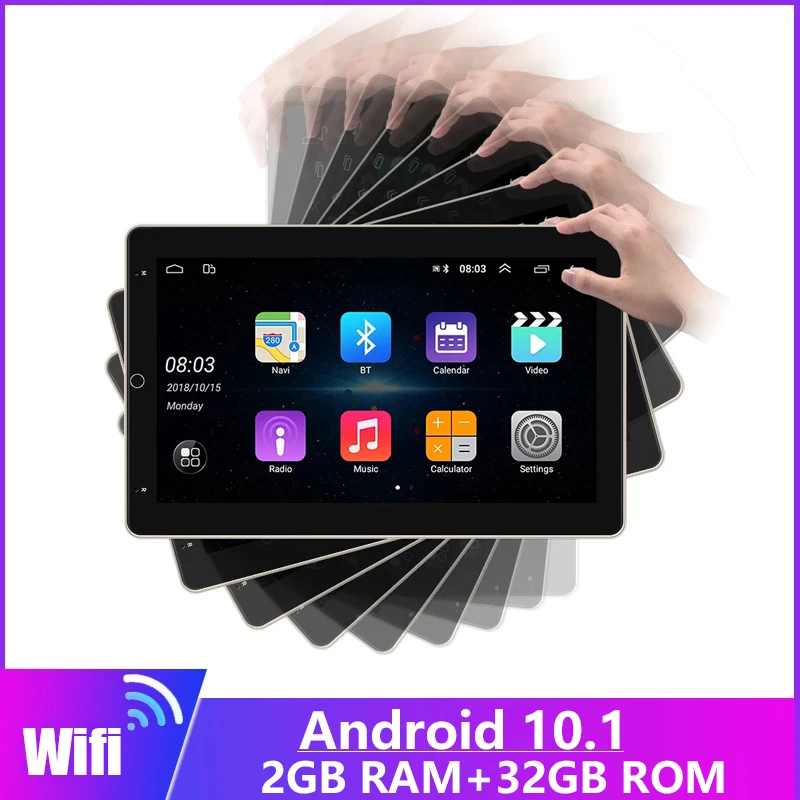 

Android 10.1 2din Car Multimedia MP5 Player Radio GPS Navi WIFI Autoradio 10" Vertical Rotate Screen Bluetooth Audio Stereo