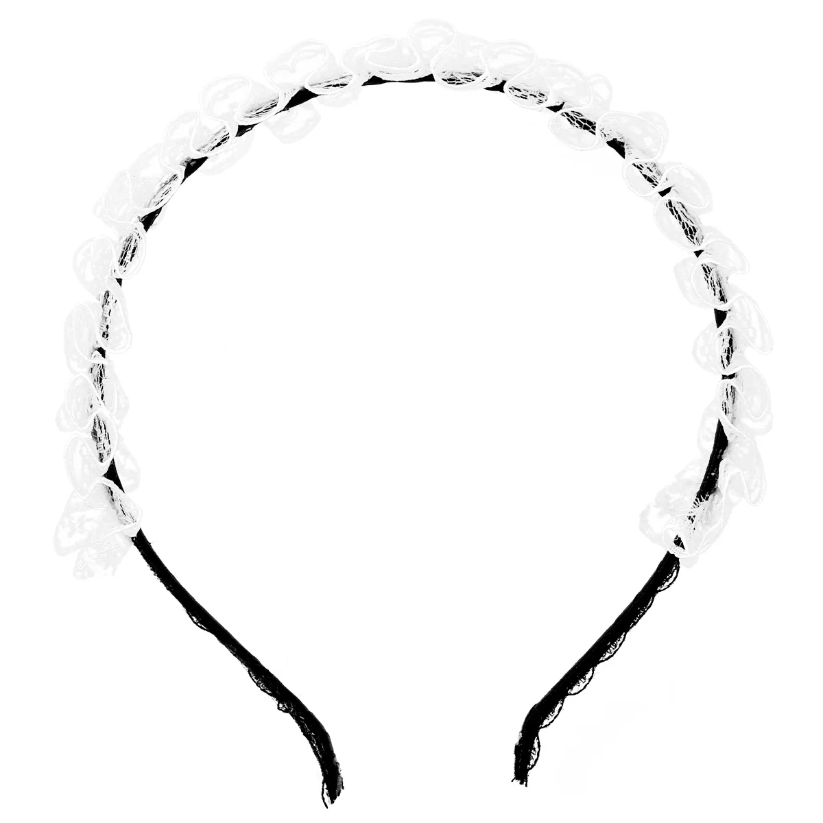 Повязка для волос женская с оборками Готическая Кружевная повязка на голову