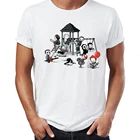 Мужская футболка маньяк парк ужасов тематический парк Джейсон клоун пила Хэллоуин забавная выдуманная футболка