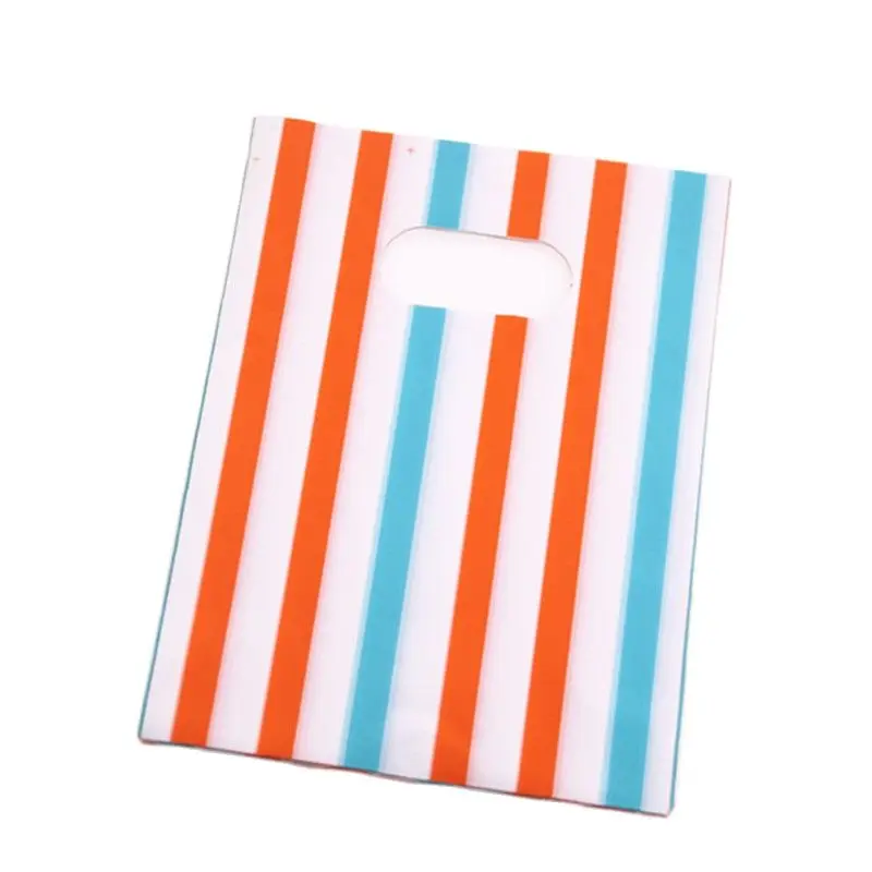 Новая мода 100 шт./лот 15*20 см Пластиковые Упаковочные пакеты в полоску упаковка для