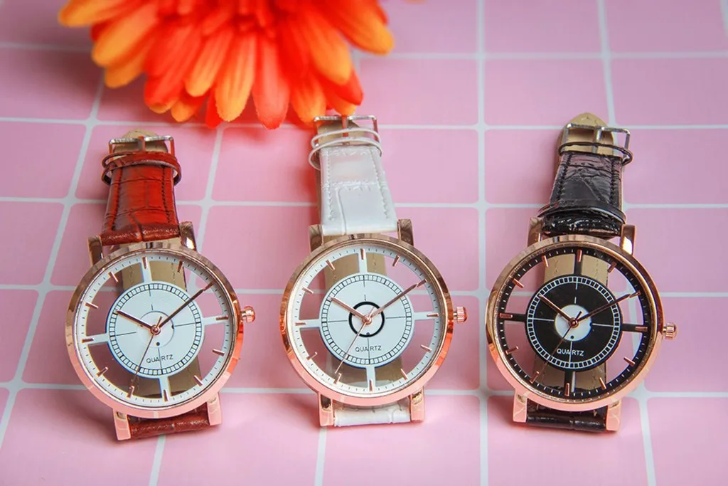 

Wholesale Women Neutral Personality Simple Analog Wrist Delicate Unique Hollow Watch