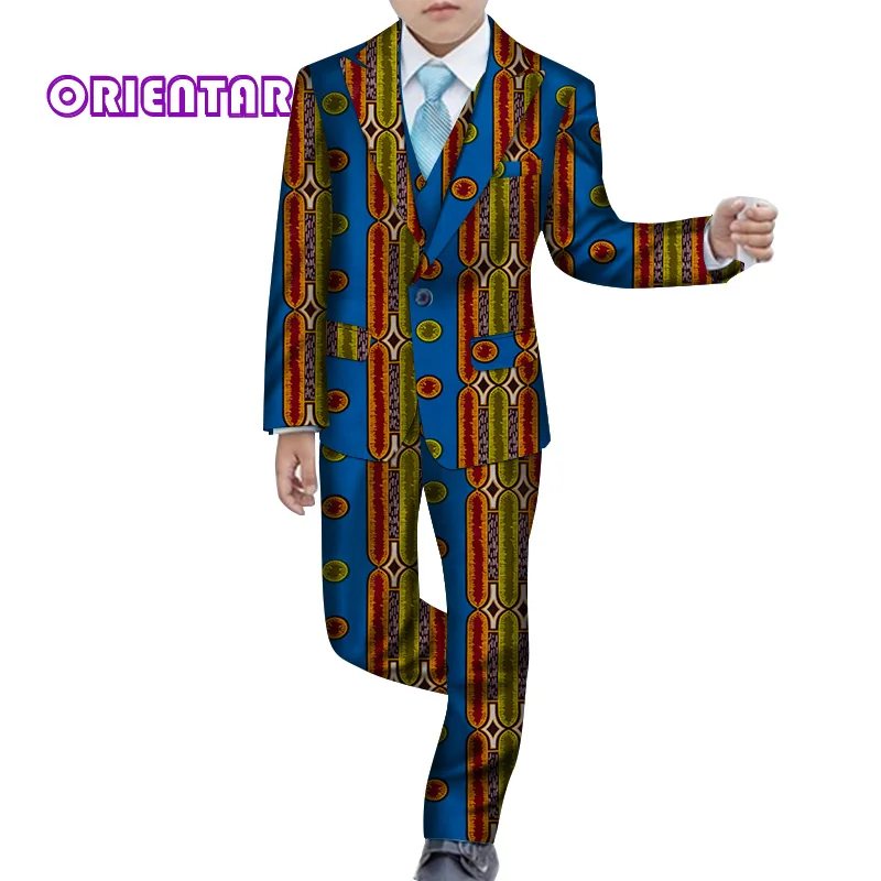 Костюм для мальчиков из 3 предметов одежда в африканском стиле детей топы и брюки