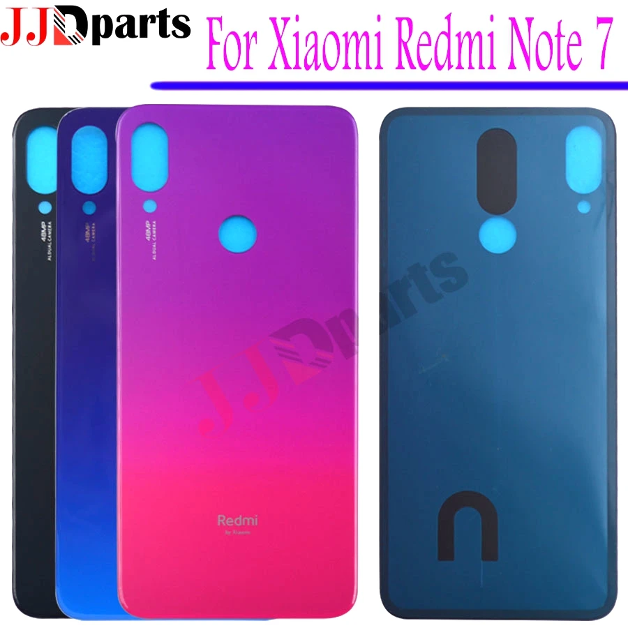 Для Xiaomi Redmi note 7 крышка батареи Задняя стеклянная панель Задняя Дверь Корпус чехол для Redmi note 7 pro Задняя крышка батареи дверь