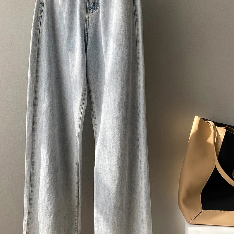 

SISPELL Casual Wide Legged Trousers Of Straight Pants For Female High Waist Loose Womens Denim Pants Casual Pants Tide Fashion