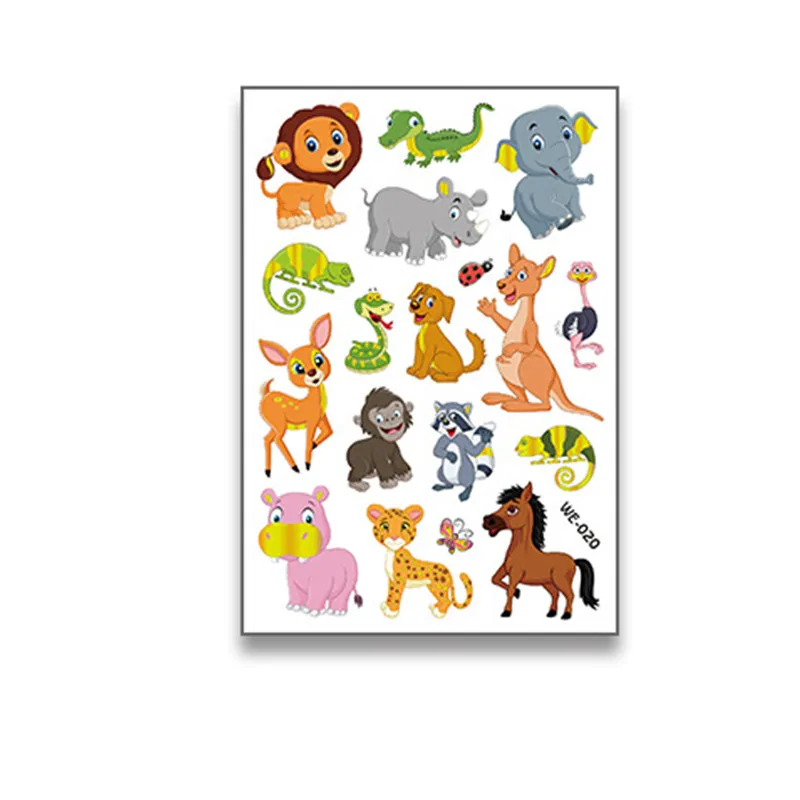 

Temporary Tattoos Bronzing Jungle Animals Sticker Kid Girl Boy Birthday Party 1st 2nd 3th Gifts Baby Shower Decorations