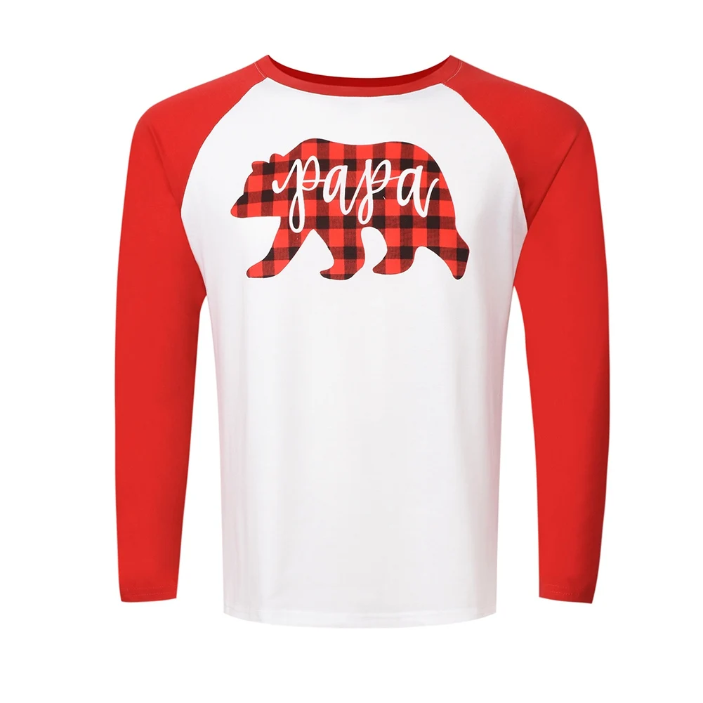 

Christmas New Family Matching Outfits Long Sleeve Bear Print Suits Pajamas Dad Mom Baby Kids Sleepwear Sets Clothes