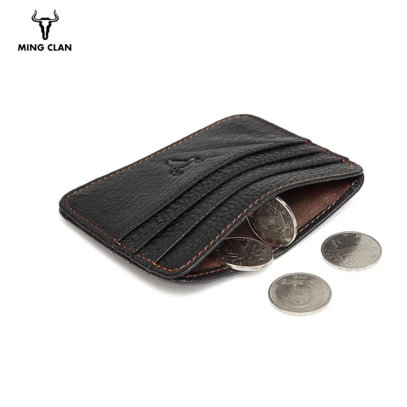 Модный женский тонкий держатель для кредитных карт мини-кошелек сумка черный