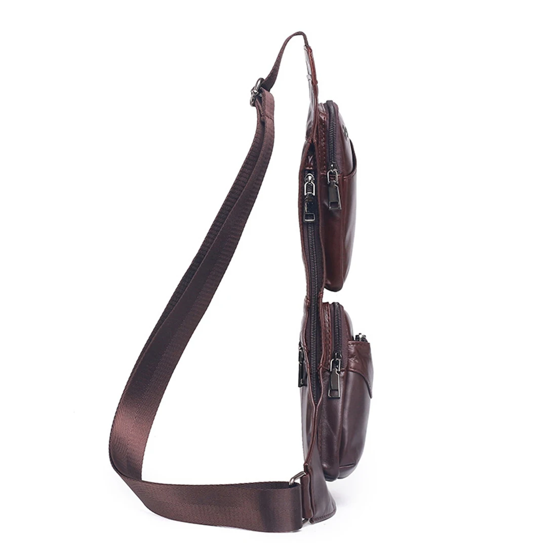 Рюкзак мужской из натуральной кожи ранец на одной лямке через плечо дорожный