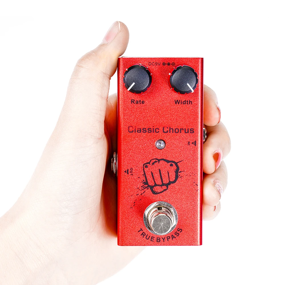 

Red Guitar Effect Pedal Classic Chorus with True Bypass