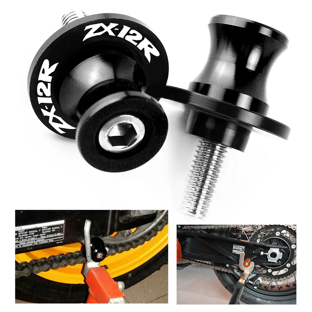 10 мм МОТОЦИКЛ маятник ползунок катушки Стенд Обложка Шурупы Для Kawasaki Ninja ZX 12R ZX1200