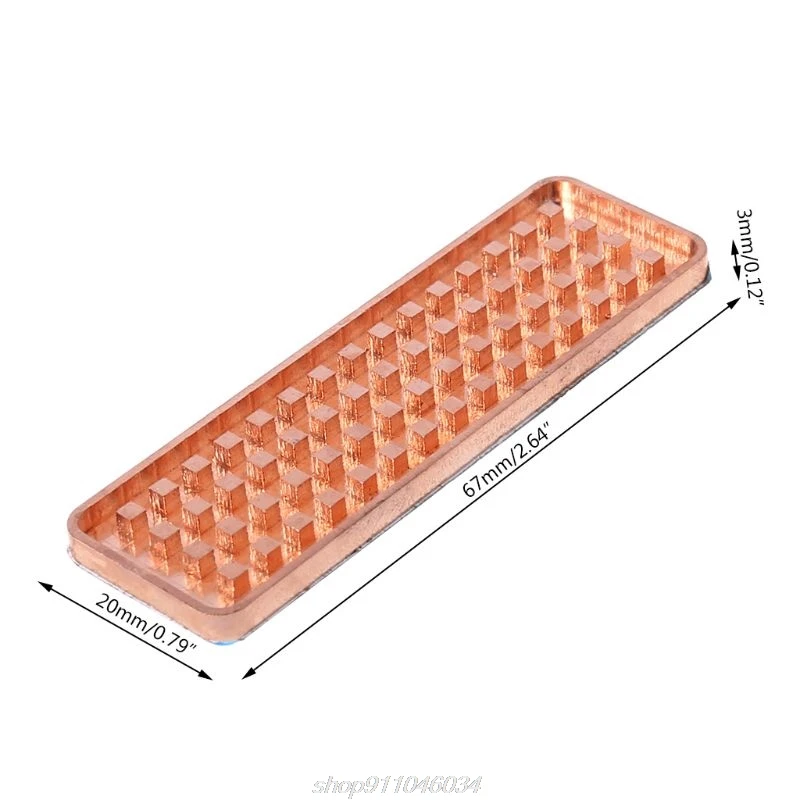 

Copper NVME M.2 Heat sink 2280 SSD Metal Sheet Thermal Conductivity Silicone Wafer Cooling Fan M2 Heatsink M17 21 Dropship