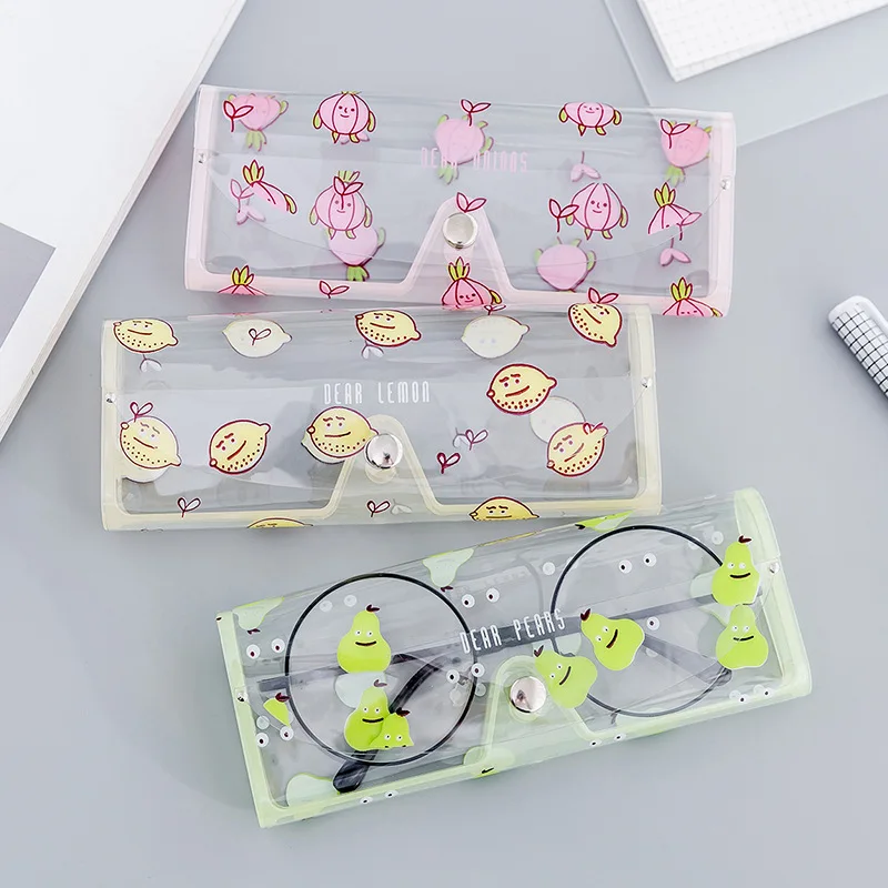 Прозрачный пенал из ПВХ футляр для очков стационарный органайзер школьный