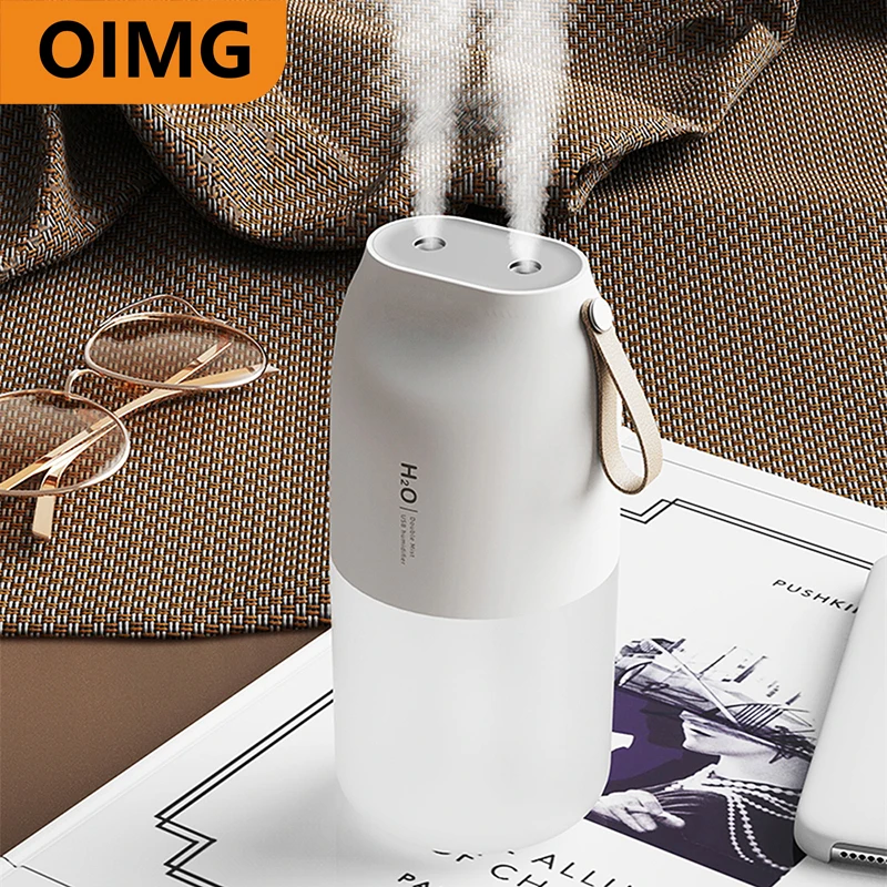 

Беспроводной увлажнитель воздуха, аромадиффузор с аккумулятором 2000 мАч, перезаряжаемый двойной сопло, диффузор эфирного масла, увлажнител...