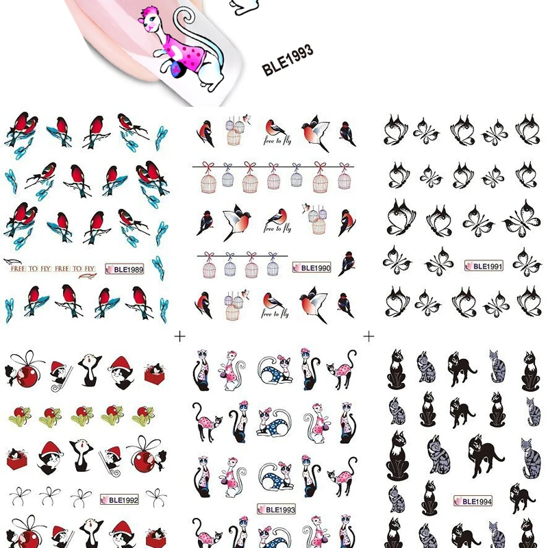 

BLE1984-1994 11sheet Water Decal nail art sticker decals accessories nail art water transfer nail stickers for sticker decal