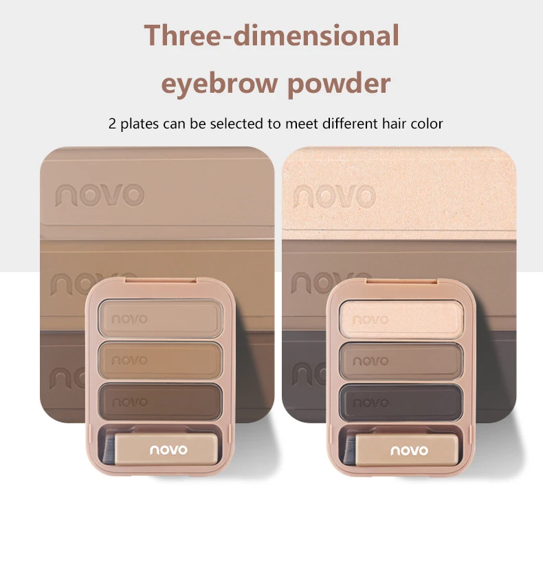 Three-dimensional Three-color Eyebrow Natural Waterproof Powder Shadow Palette With Soft Brush &amp Mirror Eye Makeup TSLM1 | Красота и