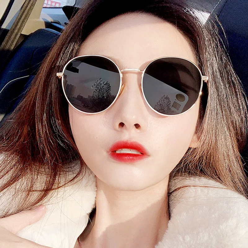 

Round Punk Sunglasses Frame Retro Vintage Mirror Oculos Men Women Fashion Sun Glasses 2020 Luxury Eyewear Shades Metal Gafas