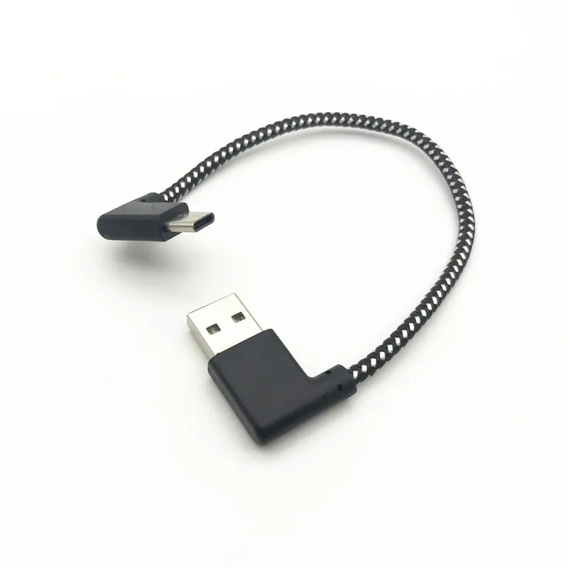Type-c Штекерный разъем 90 градусов к USB левый и правый угловой кабель 3 А для внешнего