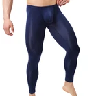 Кальсоны мужские ультратонкие из вискозы, пикантное нижнее белье с мешочком для пениса, леггинсы для сна