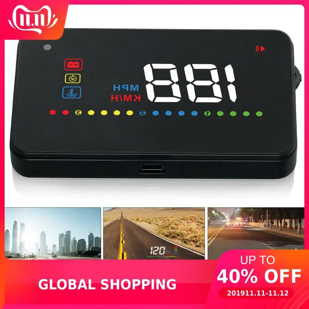 3 5 дюймовый автомобильный HUD Дисплей Спидометр OBD2 OBDII EUOBD автоматический проектор