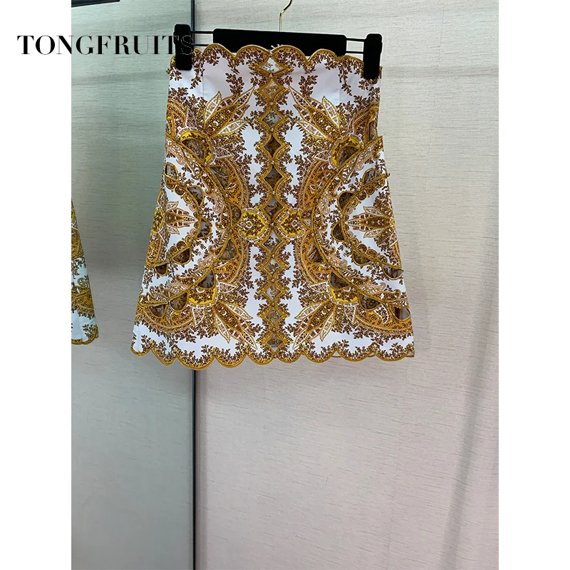 Элегантная изящная вышивка с геометрическим узором золотым принтом трехмерная