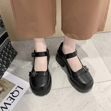 

Small leather shoes women's British style platform flat shoes 2021 spring and autumn new retro Japanese women's single shoes