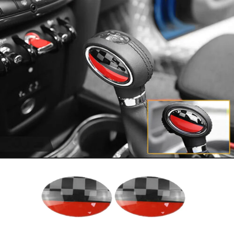 

2Pcs Car Gear Shift Knob Cover Sticker for MINI Cooper JCW F54 F55 F56 F57 F60