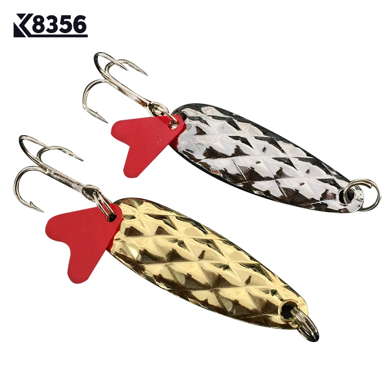 Рыболовные приманки K8356 2 шт./лот 5 см 7 г жесткие металлические в виде ложки с